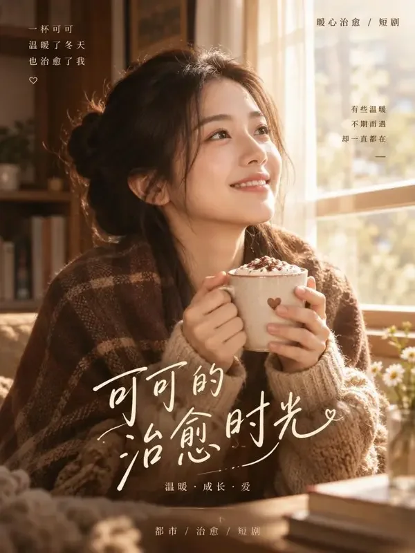 黄果AI短剧《风起晴天》封面，治愈题材短剧